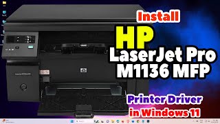 How to install HP LaserJet M1132 printer driver manually using its basic driver [upl. by Needan]