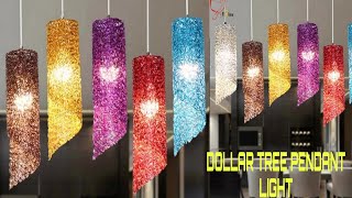 Pendant light using DOLLAR TREE stuff  craft idea  diy  Craft Angel [upl. by Walczak]