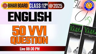 12th English Part  03 Most VVI 50 Objective Question बिहार बोर्ड 2025 के लिए [upl. by Kirshbaum]