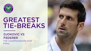 Greatest tiebreaks Novak Djokovic vs Roger Federer  Wimbledon Retro [upl. by Hazmah]