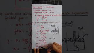 Work done during isothermal reversible expansion of gas Isothermal and free expansion of ideal gas [upl. by Mercie]