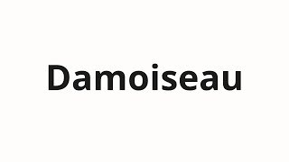 How to pronounce Damoiseau [upl. by Ecined]