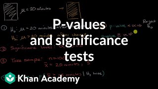 Pvalues and significance tests  AP Statistics  Khan Academy [upl. by Akisey]