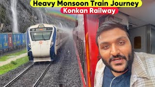 Konkan Railway Extreme Monsoon Journey  Mandovi Express  India’s Best Train Route  Ep1 [upl. by Eelinej]