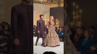 Model march on Ramp in black gold lehenga choli dress amp men in embroidered Black sherwani bcw 2023 [upl. by Namharludba478]