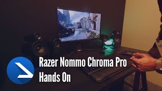 Philips Hue Compatible Gaming Speaker  Razer Nommo Chroma Pro Hands On [upl. by Ecirtram]