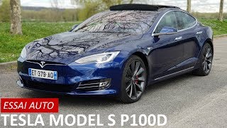 ESSAI AUTO 18 Tesla Model S P100D 2018  supersonique [upl. by Portia]