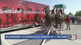 Budweiser Clydesdales honor 911 victims [upl. by Culver53]