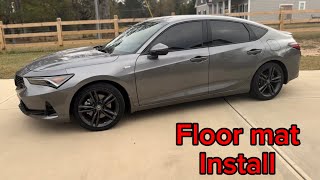 Acura Integra floor mat installation [upl. by Yelad77]