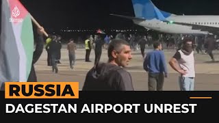 Arrests after crowd storms Russia airport over flight from Israel  Al Jazeera Newsfeed [upl. by Itsyrk]