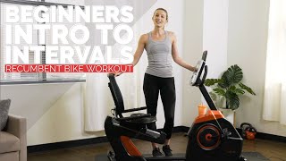 20 Min Beginners Intro to Recumbent Bike Intervals Workout [upl. by Maurey]