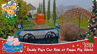 Daddy Pigs Car Ride at Christmas in Peppa Pig World Dec 2023 4K [upl. by Uok264]