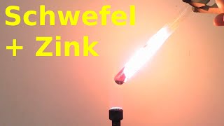 Chemische Reaktion von Zink mit Schwefel [upl. by Wren]