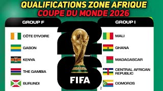 Les groupes de qualification de la Coupe du Monde 2026 en Zone Afrique [upl. by Enixam]