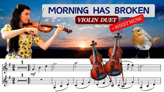 quotMorning Has BrokenBunessanquot Trad Scottish Gaelic Hymn  Violin Duet  sheet music PDF [upl. by Mauretta]