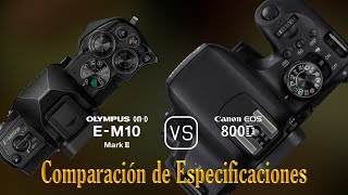 Olympus OMD EM10 Mark III vs Canon EOS 800D Una Comparación de Especificaciones [upl. by Yeaton]