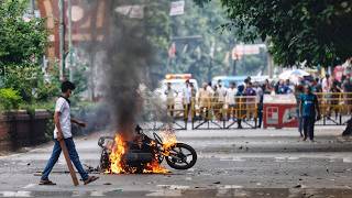 Violence breaks out at Bangladesh antiquota protests government orders probe into killings [upl. by Ellatnahc]