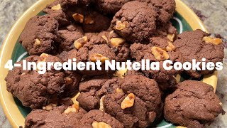 Easy 4ingredient Nutella cookie recipe that is ready in minutes [upl. by Netsruk]