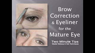 Brow Correction amp Eye Liner for the Mature Eye [upl. by Chang]