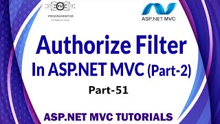 51  Authorize Filter In ASPNET MVC  Authorization In ASPNET MVC  Tutorial  Part2 HindiUrdu [upl. by Airret]