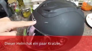 Wie kann ich tiefe Kratzer aus einem Motorradhelm entfernen [upl. by Ariamoy]