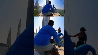 Winning the boat in a j24 one Design start sailing viral learntosail sailing j24 boat [upl. by Lordan104]