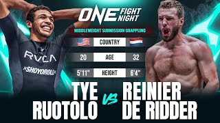 BJJ Prodigy vs MMA Superstar 🥋 Tye Ruotolo vs Reinier De Ridder [upl. by Kinchen]