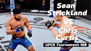 UFC 션 스트릭랜드 VS 크리스 커티스  토너먼트 16강 [upl. by Aruol]