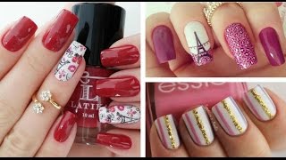 Uñas Decoradas con Esmalte Sencillas y Bonitas [upl. by Laehcar418]