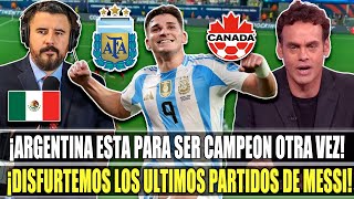 ¡NO LE PUEDEN HACER GOLES MEXICANOS ELOGIAN EL NIVEL DE ARGENTINA CONTRA CANADA EN LA COPA AMERICA [upl. by Wrench]