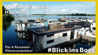 Hausboot quotBijouquot vom Müritz Captain  Bootsbesichtigung [upl. by Cahilly]