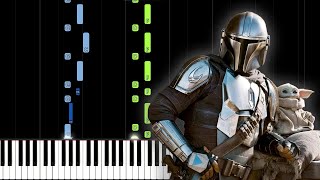 The Mandalorian  Main Theme Piano Tutorial Synthesia [upl. by Susanne]