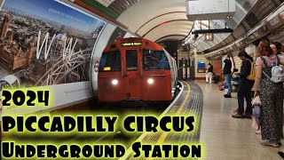 PICCADILLY CIRCUS Tube Station 2024 [upl. by Akkinahs]