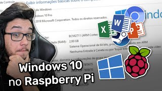 Windows 10 no Raspberry Pi  Testando uns Programas e Mostrando a Experiencia do Windows on ARM [upl. by Aneleairam]