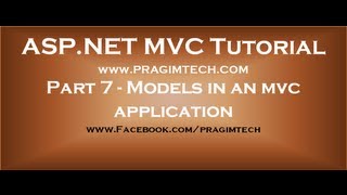 Part 7 Models in an mvc application [upl. by Hsevahb100]