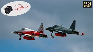 Swiss Air Force Base in Payerne Switzerland Flight Compilation F18 F5 EC635 PC7 PC9 Super Puma [upl. by Hadden655]