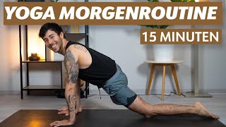 Yoga Morgenroutine für Anfänger  15 Minuten mehr Beweglichkeit weniger Schmerzen [upl. by Ackerman787]