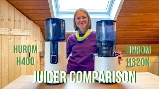 Juicer Comparison Hurom H400 vs H320N [upl. by Tomasine]