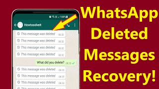 WhatsApp deleted messages recovery whatsapp delete chat recovery without backup  Howtosolveit [upl. by Atikkin]