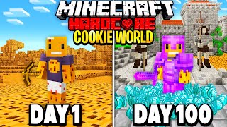 I Survived 100 Days in a COOKIE ONLY WORLD in Hardcore Minecraft [upl. by Llehcor188]