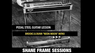 Pedal Steel Guitar Lesson Neon Moon Intro Brooks amp Dunn [upl. by Anaeco]