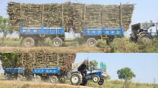 Swaraj 744 tractor स्वराज 744 दोनों ट्रैक्टर ट्रॉली को कैसे खींच लिया [upl. by Yerfoeg]