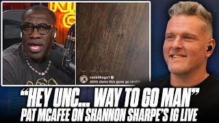 quotHey Shannon Sharpe Way To Go Manquot  Pat McAfee Reacts To Viral Instagram Live [upl. by Olshausen674]