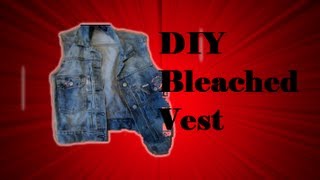 DIY  Denim Jacket to Acid Wash VestEASY [upl. by Harac973]