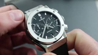 Hublot Classic Fusion Chronograph Titanium 521NX1171RX Functions amp Care [upl. by Wiltshire3]