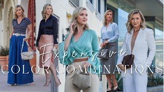 EXPENSIVE COLOR COMBINATIONS FOR SPRING 5 ELEGANT AND SOPHISTICATED OUTFITS elegantstyle [upl. by Bundy748]