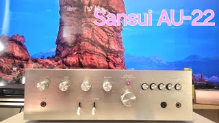 Sansui AU22 AU2200 Stereo Amplifier 0798775998 hifiaudio vintage vintageaudio [upl. by Euqirne870]