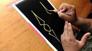 How to pinstripe Simple Pinstriping Design 1 [upl. by Schwerin]