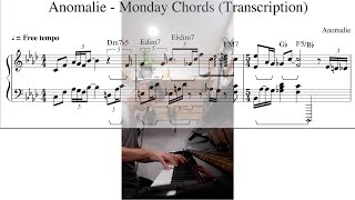 Anomalie  Monday Chords Transcription [upl. by Sterne765]