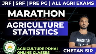 Agriculture Statistics marathon  Part1  All Agriculture Exam  JRF  SRF  NET  By Chetan Sir [upl. by Enoek]